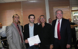 Remise de diplôme du DIF, en présence de messieurs Philippe Boulet Président ligue de Paris, Serge CHOURAQUI, Conseiller Technique de Paris, Brice GARDEBIEN responsable de l'Ecole Régionale de Formation de Paris.