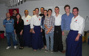 Les élèves du Dojo de Paris 17e  à l'honneur  le soir du stage à Buthiers.