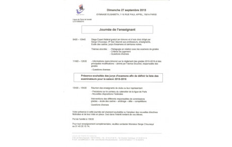 Stage grade octobre 2015