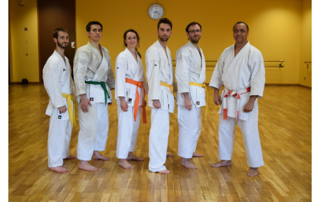 Passage de grade des ceintures de couleur au dojo juin 2017